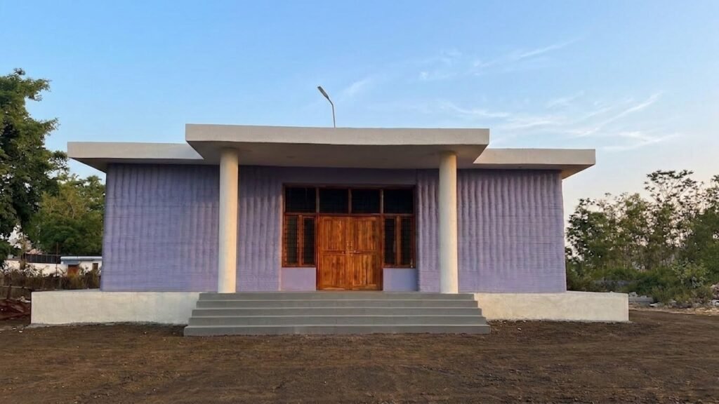 Indian Railways' first 3D printed Gangman Hut at Parvatipuram Station, built by Tvasta for RVNL.